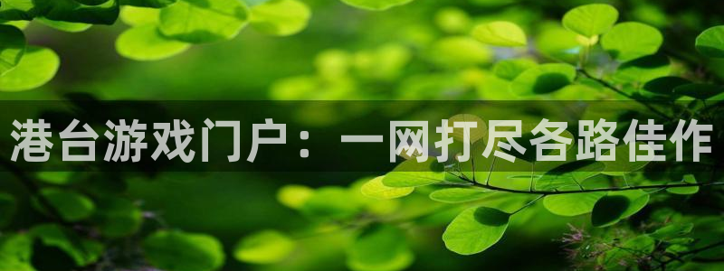 多彩娱乐平台：港台游戏门户：一网打尽各路佳作