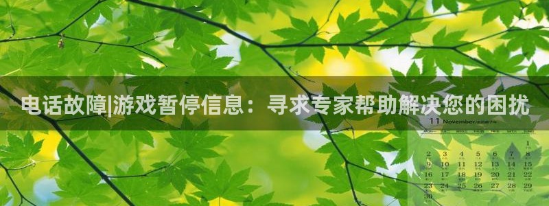 多彩娱乐在线登录：电话故障|游戏暂停信息：寻求专家帮助解决您